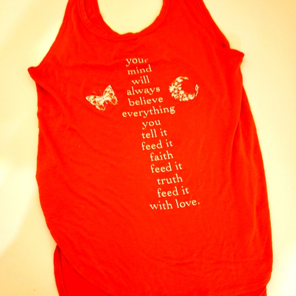 Orange tank top female